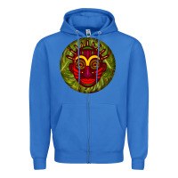 True Royal african masks round earrings 4 Zipper Hoodie - BundleAndBundleShop