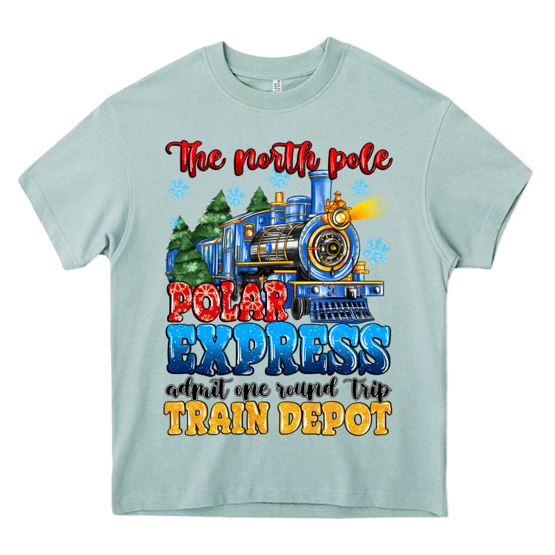 Thr North Pole Polar Express Admit One Round Trip Heavy Core Tee by MaliasSmallBusiness | Teevron