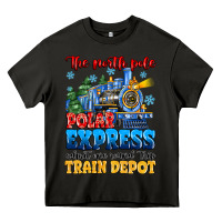 Asphalt thr north pole polar express admit one round trip Heavy Core Tee - MaliasSmallBusiness