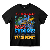 Black thr north pole polar express admit one round trip Heavy Core Tee - MaliasSmallBusiness
