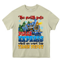Mossy thr north pole polar express admit one round trip Heavy Core Tee - MaliasSmallBusiness