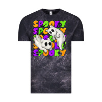 Cloud Black Spooky with Ghost Cats Vintage Tee - texasbilliewilder