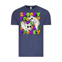 Vintage Denim Spooky with Ghost Cats Vintage Tee - texasbilliewilder