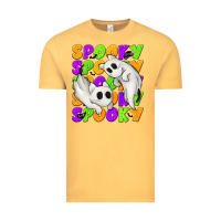 Vintage Mustard Spooky with Ghost Cats Vintage Tee - texasbilliewilder