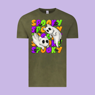 Spooky With Ghost Cats Vintage Tee Designed By Texasbilliewilder