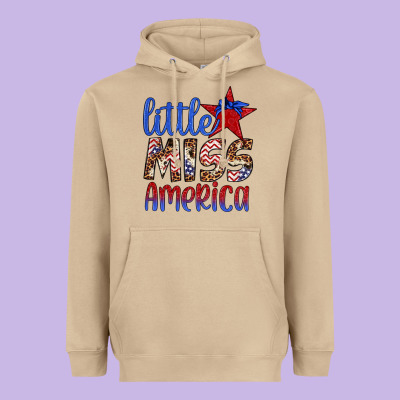 Little Miss America Heavyweight Hoodie Designed By Artiststas