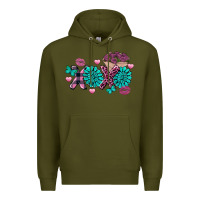 Army Green Xoxo Valentine's Day Turquoise Gem Premium Hoodie - FaDigitalArtStudio