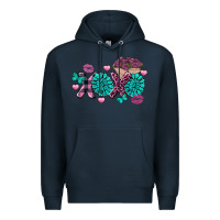 Navy Xoxo Valentine's Day Turquoise Gem Premium Hoodie - FaDigitalArtStudio