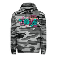 Slate Camo Xoxo Valentine's Day Turquoise Gem Premium Hoodie - FaDigitalArtStudio