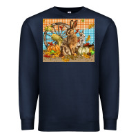 Navy fall rabbit  mousepad Premium Sweatshirt - LillyAllenDesigns