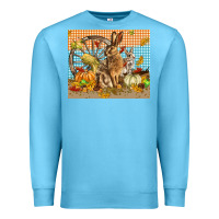 Ocean Blue fall rabbit  mousepad Premium Sweatshirt - LillyAllenDesigns
