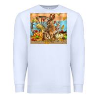 White fall rabbit  mousepad Premium Sweatshirt - LillyAllenDesigns