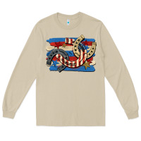 Mushroom 4th of july horseshoe Long Sleeve Tee - CowGirlArtShop