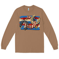 Toasted Coconut 4th of july horseshoe Long Sleeve Tee - CowGirlArtShop