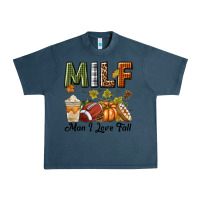 Midnight Navy Milf Man I Love Fall Urban Heavy Tee - texasbilliewilder