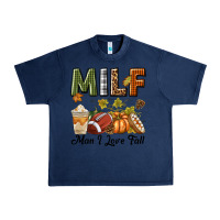 Navy Milf Man I Love Fall Urban Heavy Tee - texasbilliewilder