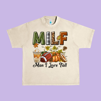 Milf Man I Love Fall Urban Heavy Tee Designed By Texasbilliewilder
