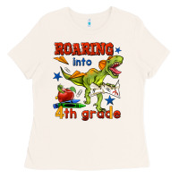 Bone roaring into 4th grade Ladies Tee - BundleAndBundleShop