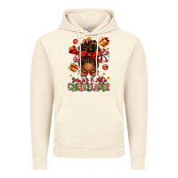 Vintage Artic santa's favorite cheerleader afro messy bun Vintage Hoodie - texasbilliewilder