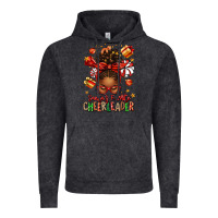 Santa's Favorite Cheerleader Afro Messy Bun Vintage Hoodie | Teevron