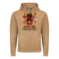 Vintage Camel santa's favorite cheerleader afro messy bun Vintage Hoodie - texasbilliewilder