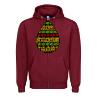 Burgundy african masks teardrop Zipper Hoodie - BundleAndBundleShop