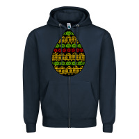 Navy african masks teardrop Zipper Hoodie - BundleAndBundleShop