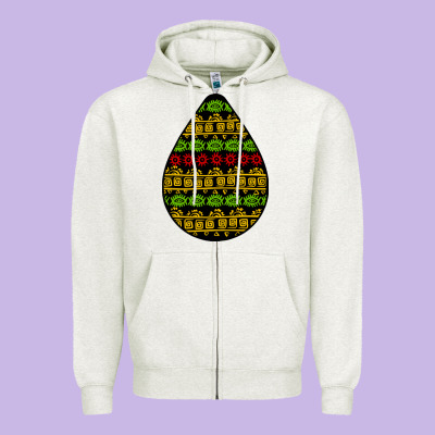 African Masks Teardrop Zipper Hoodie Designed By Bundleandbundleshop