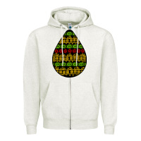 Oatmeal Heather african masks teardrop Zipper Hoodie - BundleAndBundleShop