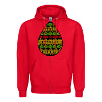 Red african masks teardrop Zipper Hoodie - BundleAndBundleShop