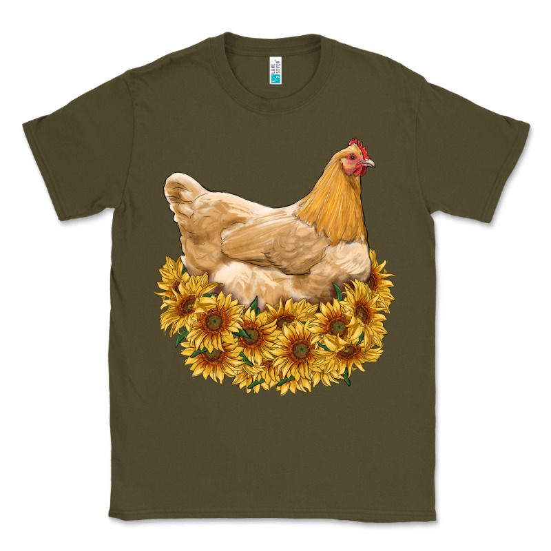 Chicken With Sunflowers Classic Tee by RanaPortraitStore | Teevron