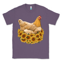 Lavender chicken with sunflowers Classic Tee - RanaPortraitStore