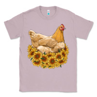 Lilac chicken with sunflowers Classic Tee - RanaPortraitStore