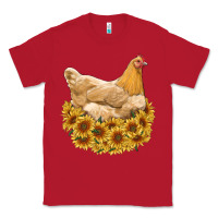 Red chicken with sunflowers Classic Tee - RanaPortraitStore