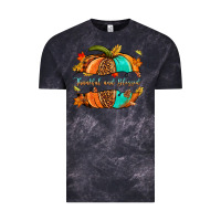 Cloud Black pumpkin thankful and blessed Vintage Tee - NancyCooperArtShop