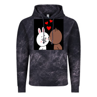 Cloud Black brown bear cony bunny rabbit the kiss Vintage Hoodie - tuanDangUi