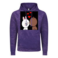 Cloud Purple brown bear cony bunny rabbit the kiss Vintage Hoodie - tuanDangUi