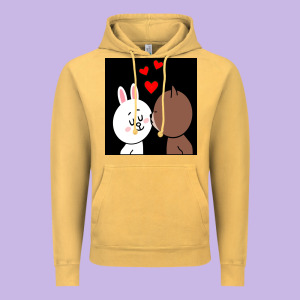 Brown Bear Cony Bunny Rabbit The Kiss Vintage Hoodie Designed By Tuandangui