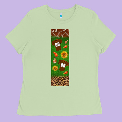 American Football Dad Pen Wrap Ladies Tee Designed By Bundleandbundleshop