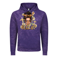 Cloud Purple believe praying caucasian messy bun Vintage Hoodie - texasbilliewilder