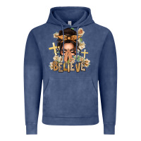 Vintage Denim believe praying caucasian messy bun Vintage Hoodie - texasbilliewilder