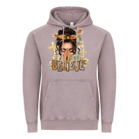 Vintage Zinc believe praying caucasian messy bun Vintage Hoodie - texasbilliewilder