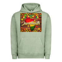 Pigment Oil Green Juneteenth Urban Hoodie - BarkalooDesign