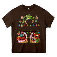 Chocolate Brown customize christmas elf Heavy Core Tee - MaliasSmallBusiness