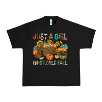 Black Just a Girl Who Loves Fall Urban Heavy Tee - texasbilliewilder