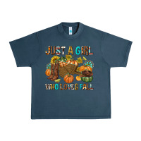 Midnight Navy Just a Girl Who Loves Fall Urban Heavy Tee - texasbilliewilder