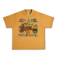 Peanut Butter Just a Girl Who Loves Fall Urban Heavy Tee - texasbilliewilder