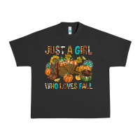 Pigment Black Just a Girl Who Loves Fall Urban Heavy Tee - texasbilliewilder