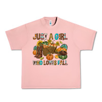 Salmon Just a Girl Who Loves Fall Urban Heavy Tee - texasbilliewilder