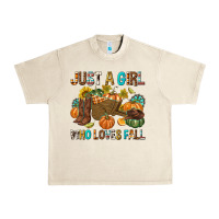 Sandshell Just a Girl Who Loves Fall Urban Heavy Tee - texasbilliewilder